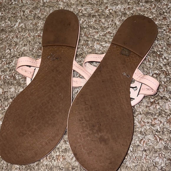 Tory Burch Miller Sandals Sea Shell Pink Patent Leather - Picture 4 of 6